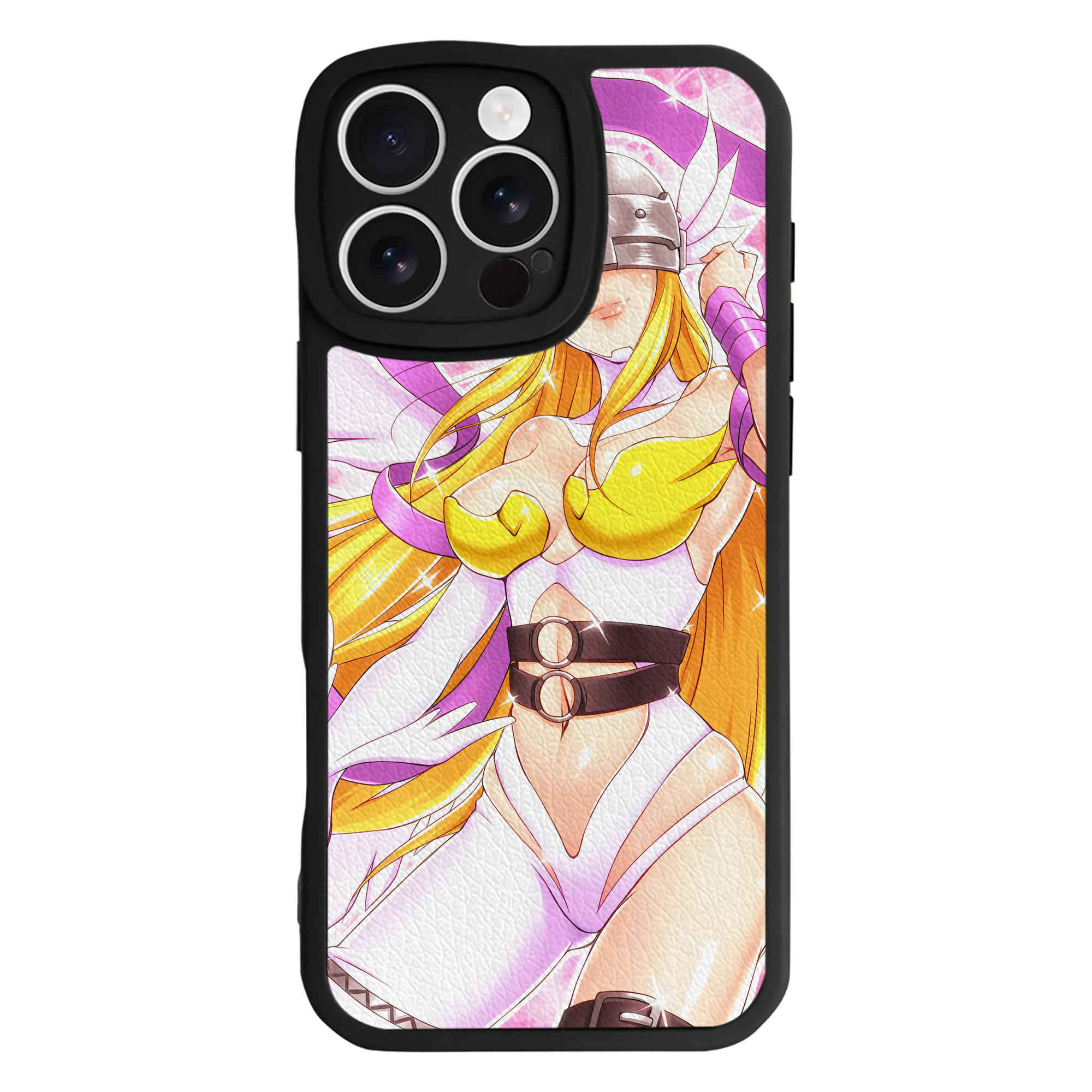 （画像用） Digimon デジタルモンスター/デジモン 【iPhone 16シリーズ対応】シリコンスマホケース（レザー調） 材質：シリコン
